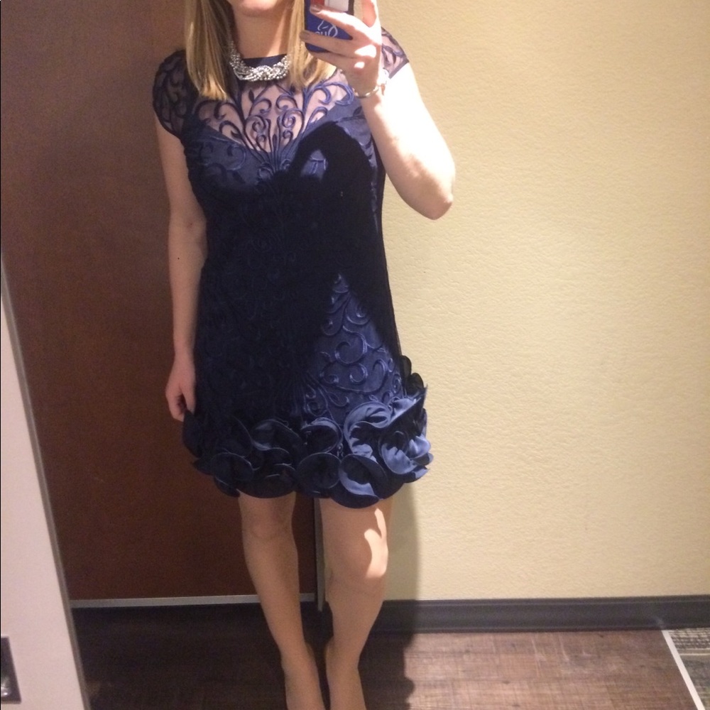 Jessica Simpson navy cocktail dress